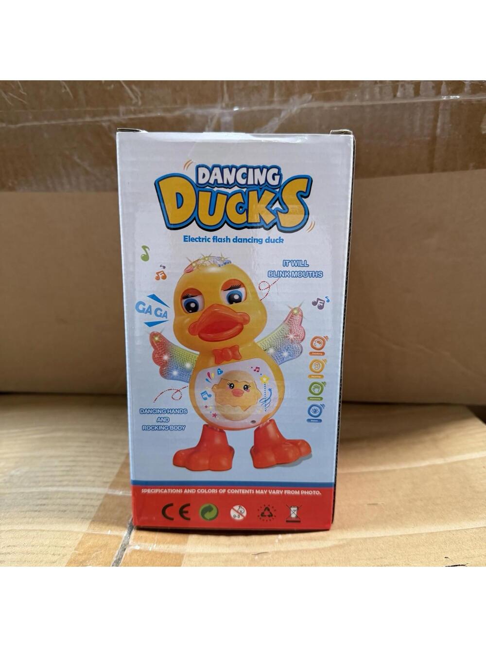 Pk of 2 Dancing Duck Toy Electric Flash Lights Music Swaying GD70-1